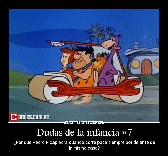Dudas de la infancia #7 - ¿Por qué Pedro Picapiedra cuando corre pasa siempre por delante de la misma casa?