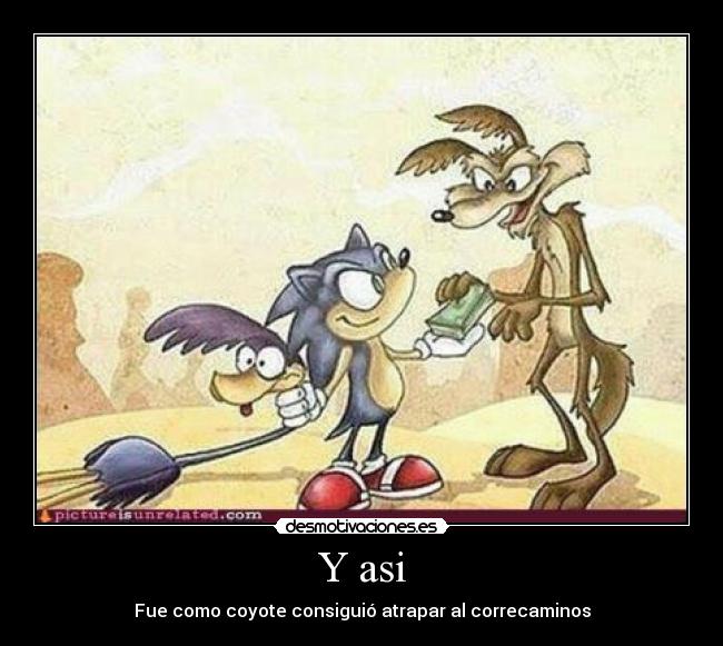Y asi - Fue como coyote consiguió atrapar al correcaminos