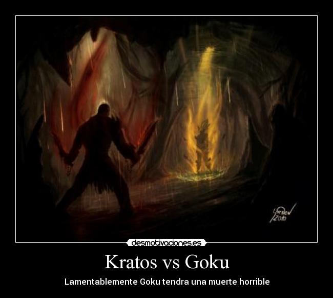 Kratos vs Goku - Lamentablemente Goku tendra una muerte horrible