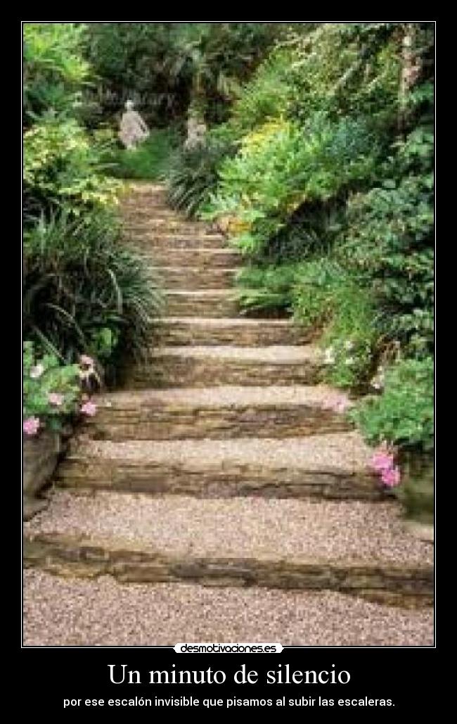 Un minuto de silencio - por ese escalón invisible que pisamos al subir las escaleras.