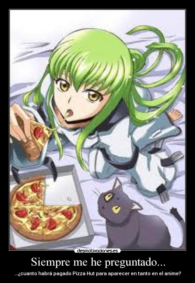 carteles pizza hut anime code geass desmotivaciones