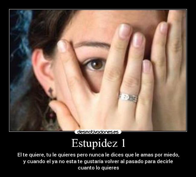 carteles quiero daniel amor estupidez desmotivaciones