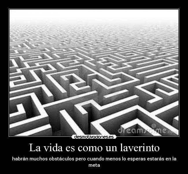 La vida es como un laverinto -