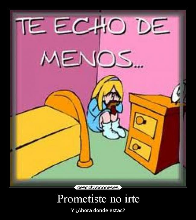 Prometiste no irte - Y ¿Ahora donde estas?