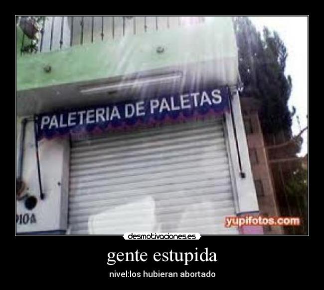 gente estupida - nivel:los hubieran abortado
