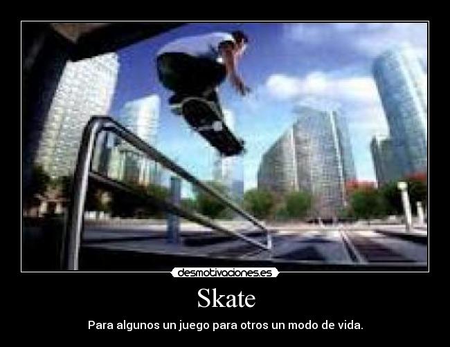 Skate - Para algunos un juego para otros un modo de vida.