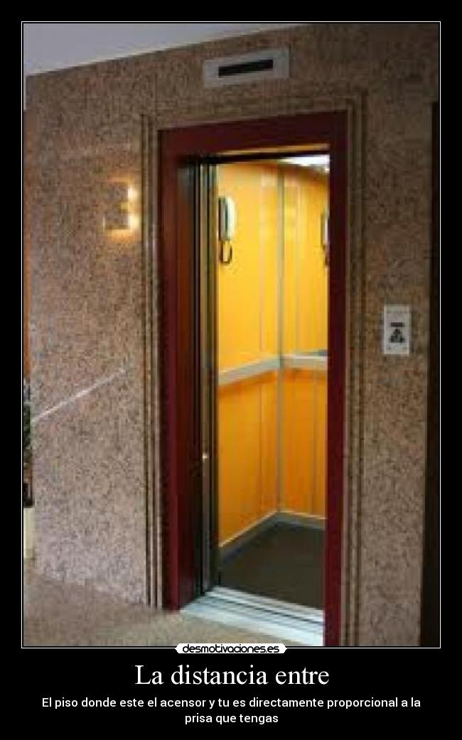 La distancia entre -