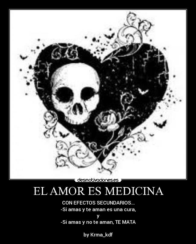 carteles amor amor medicina desmotivaciones