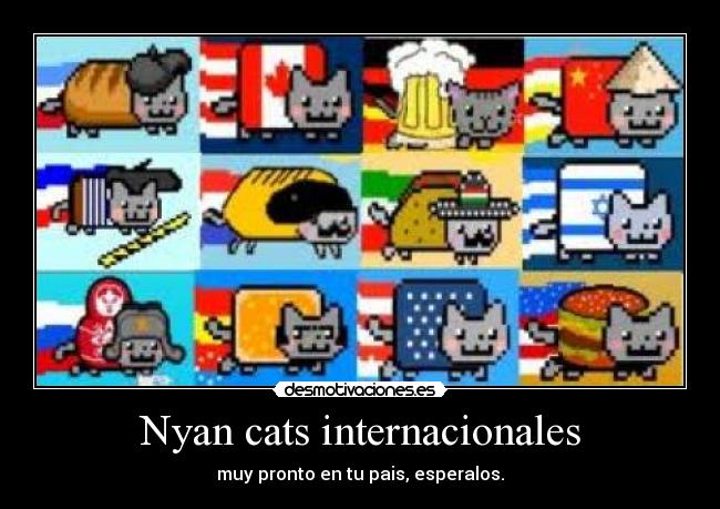 Nyan cats internacionales - muy pronto en tu pais, esperalos.