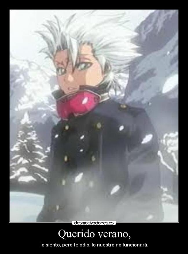 Querido verano, - lo siento, pero te odio, lo nuestro no funcionará.