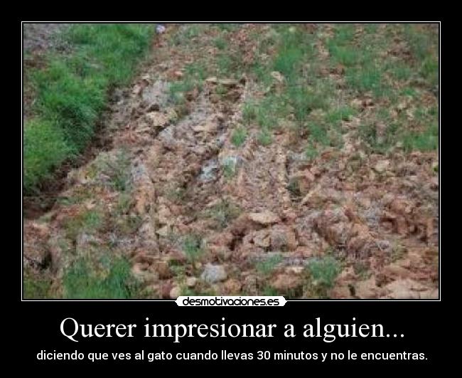 Querer impresionar a alguien... -