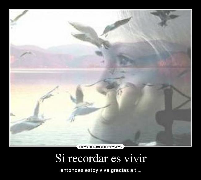 Si recordar es vivir - entonces estoy viva gracias a ti...