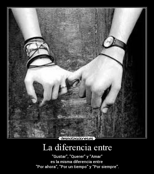La diferencia entre -