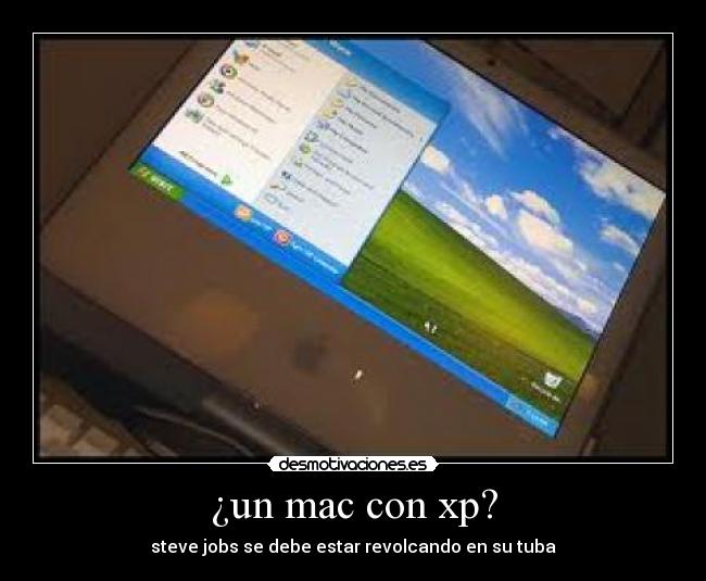 ¿un mac con xp? - steve jobs se debe estar revolcando en su tuba