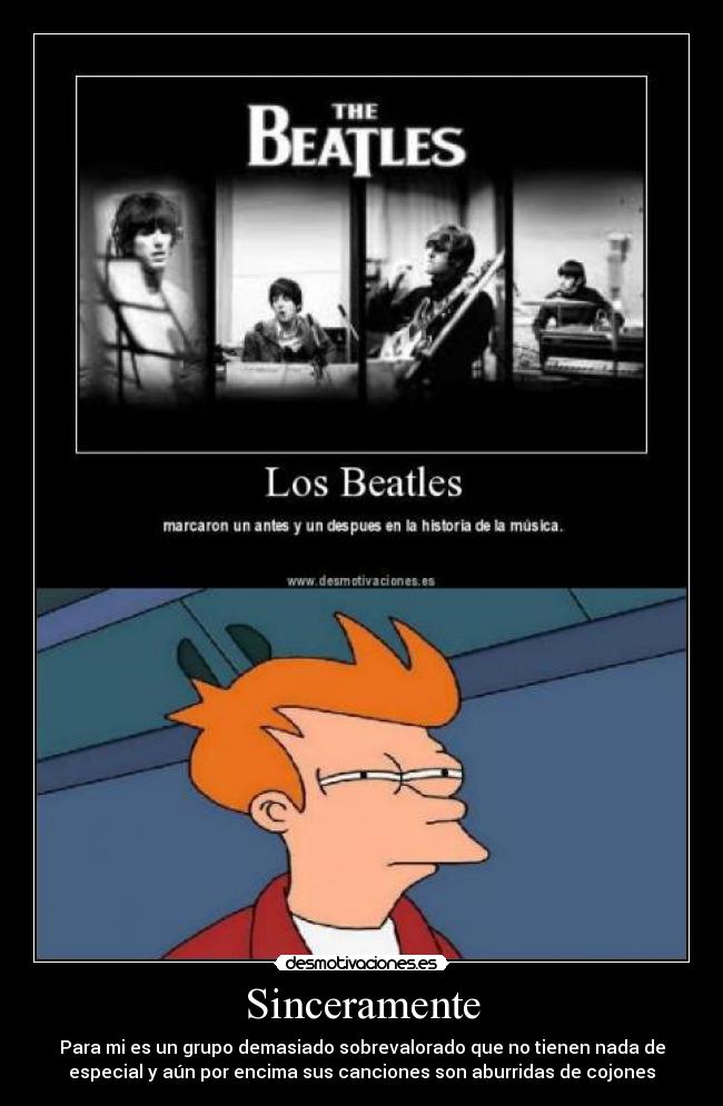 carteles los beatles son aburridos desmotivaciones