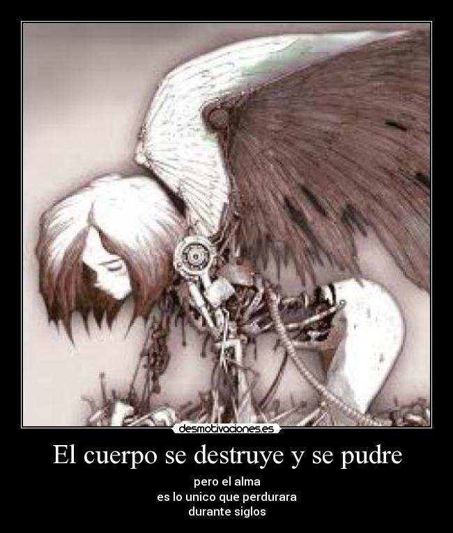 El cuerpo se destruye y se pudre -