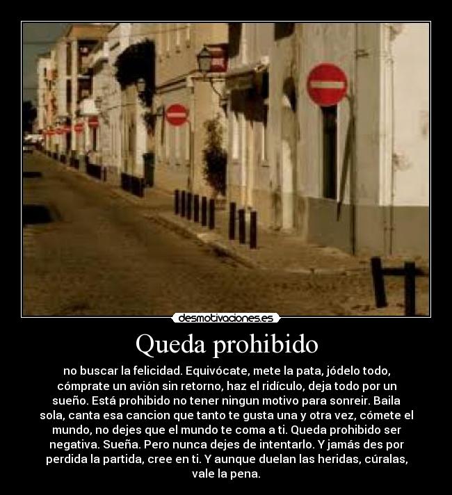 Queda prohibido - 