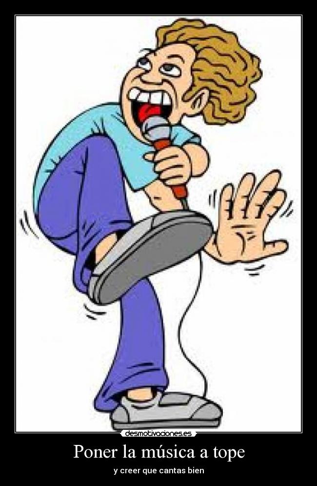Poner la música a tope -