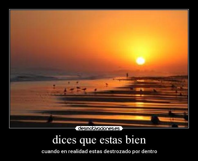 dices que estas bien -