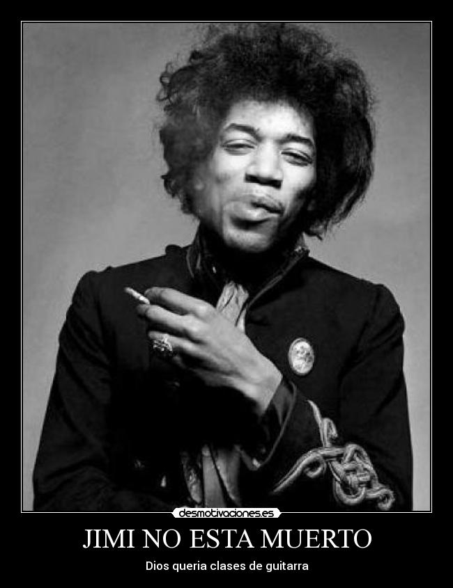 carteles jimi hendrix guitarra dios desmotivaciones