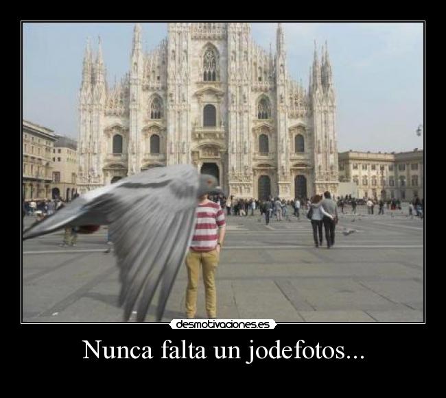 Nunca falta un jodefotos... -