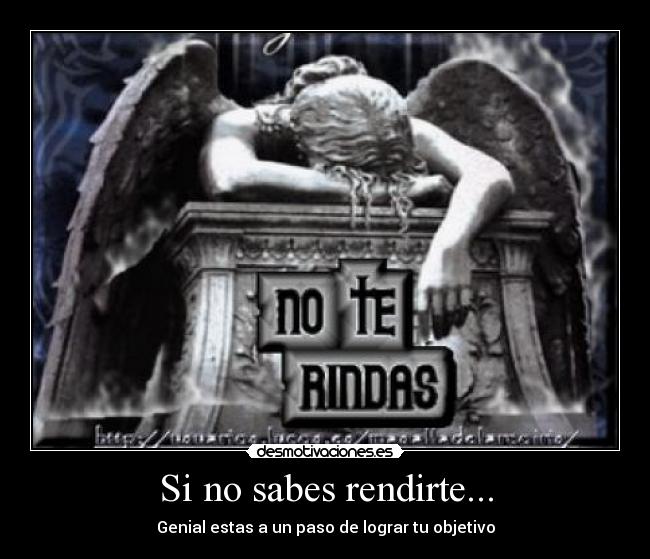 Si no sabes rendirte... - 