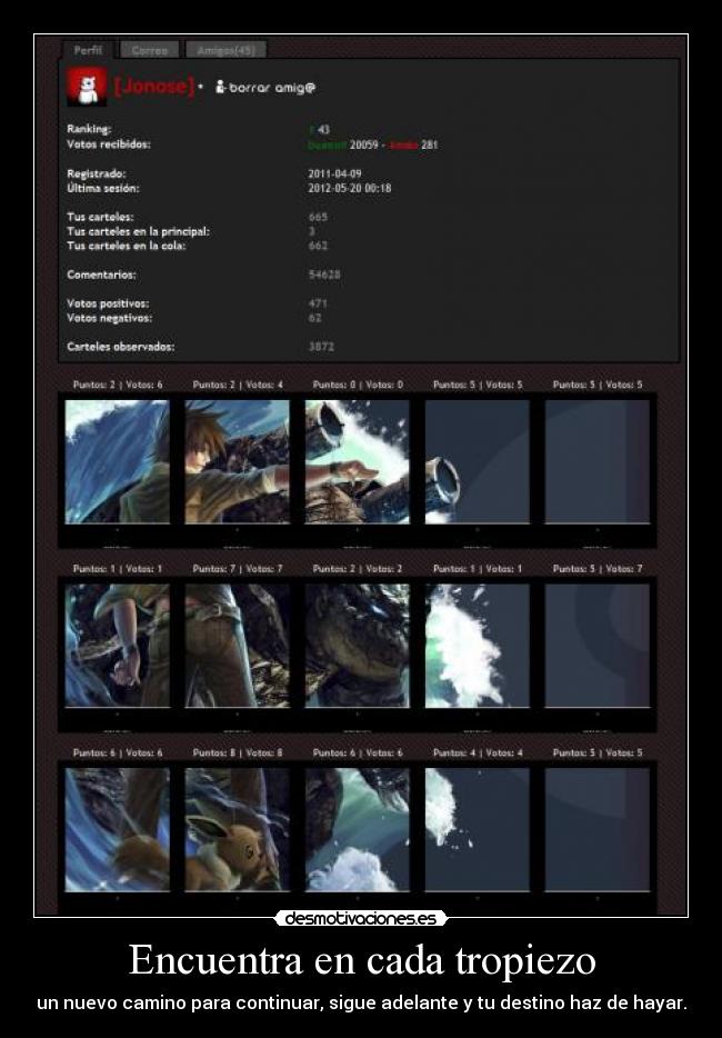 Encuentra en cada tropiezo -