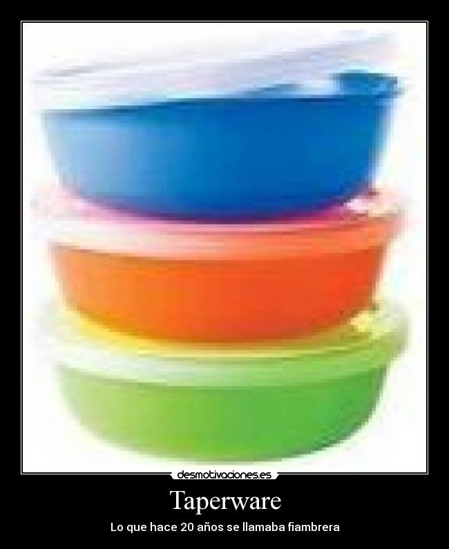 Taperware - Lo que hace 20 años se llamaba fiambrera