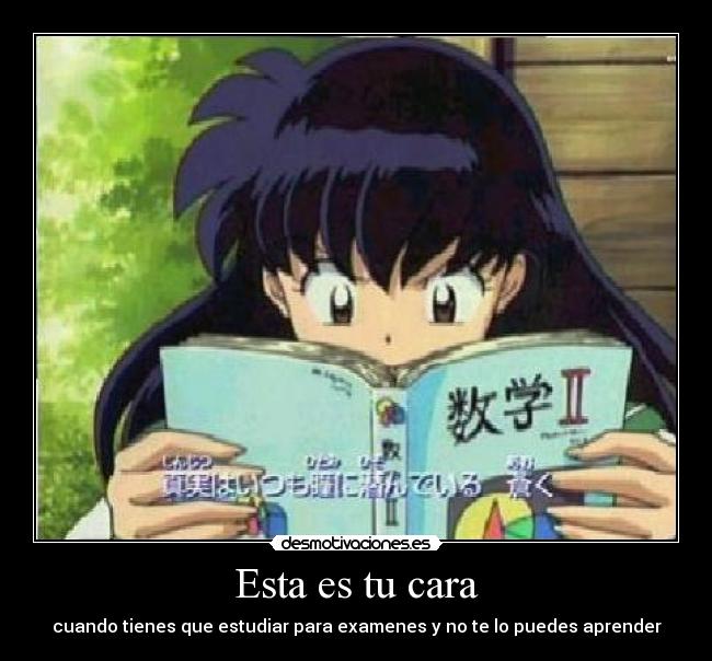 Esta es tu cara - cuando tienes que estudiar para examenes y no te lo puedes aprender