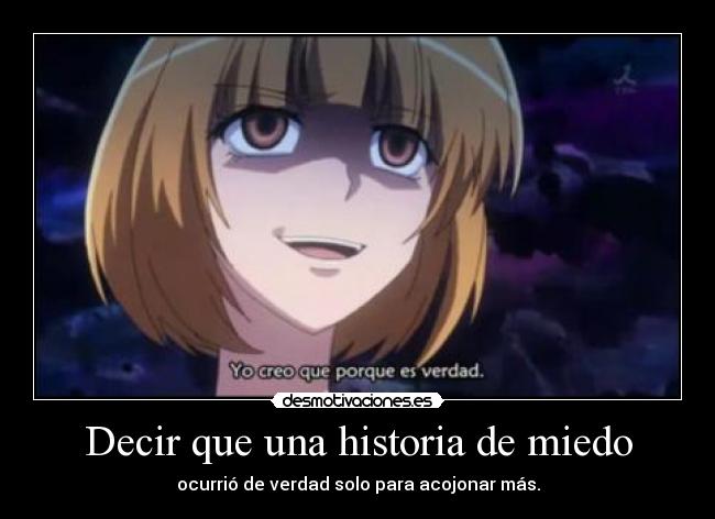 Decir que una historia de miedo - 