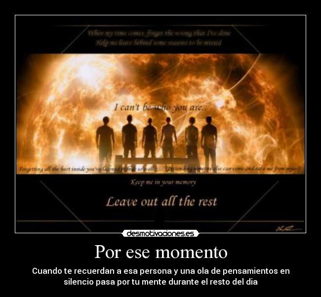 Por ese momento -
