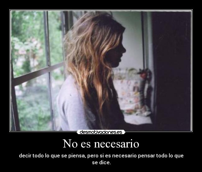 No es necesario - 
