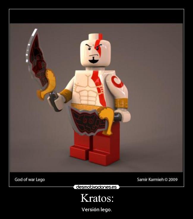 carteles kratos lego desmotivaciones