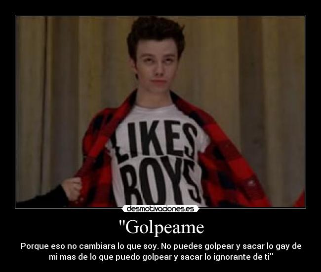 carteles desmotivaciones glee chris colfer kurt hummel ryan murphy desmotivaciones