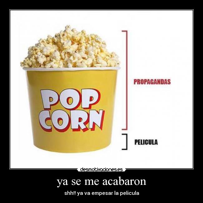 carteles pop corn desmotivaciones