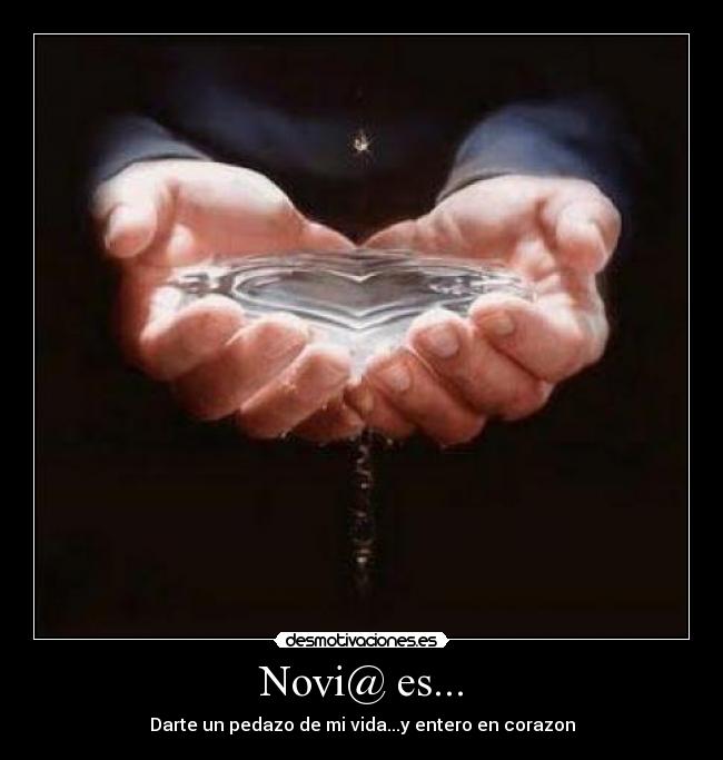 Novi@ es... - Darte un pedazo de mi vida...y entero en corazon
