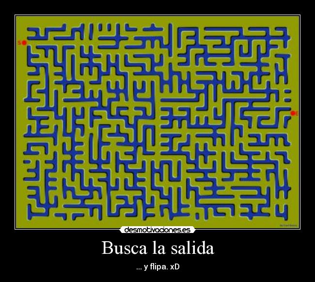 Busca la salida - ... y flipa. xD