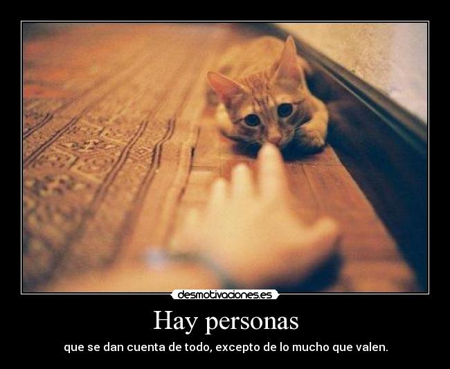 Hay personas - que se dan cuenta de todo, excepto de lo mucho que valen.