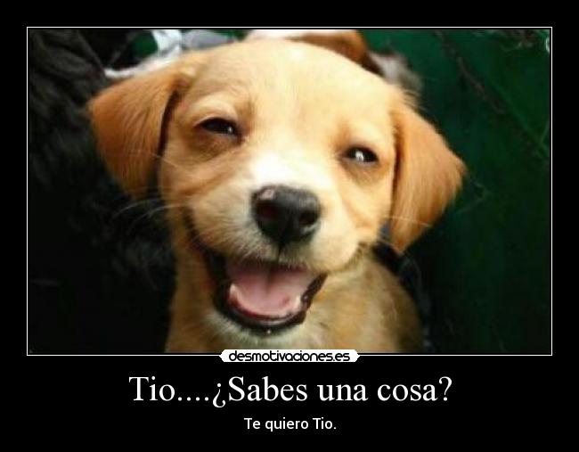 Tio....¿Sabes una cosa? -