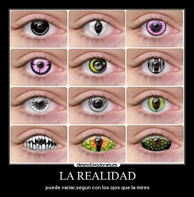 LA REALIDAD - puede variar,segun con los ojos que la mires