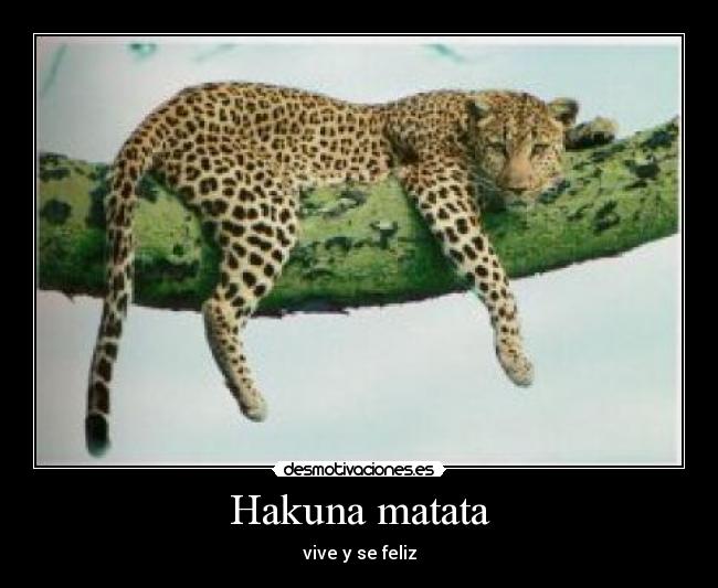 Hakuna matata - vive y se feliz