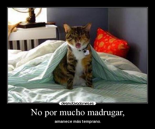 No por mucho madrugar, - amanece más temprano.
