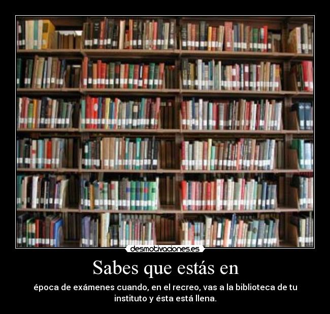 Sabes que estás en -