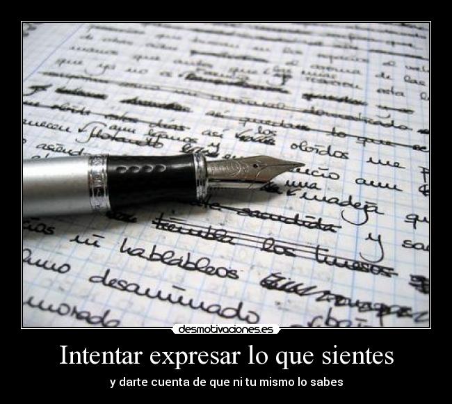 Intentar expresar lo que sientes - 