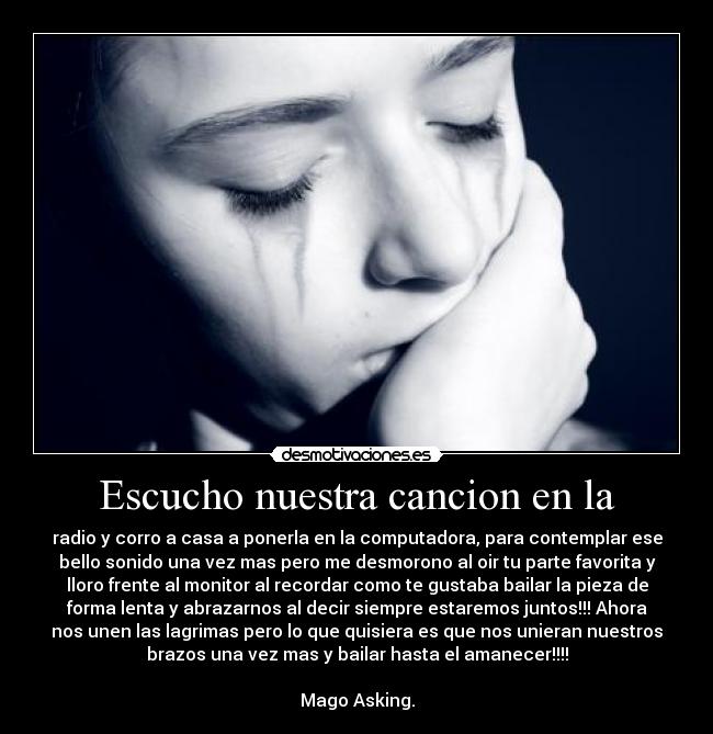 Escucho nuestra cancion en la -