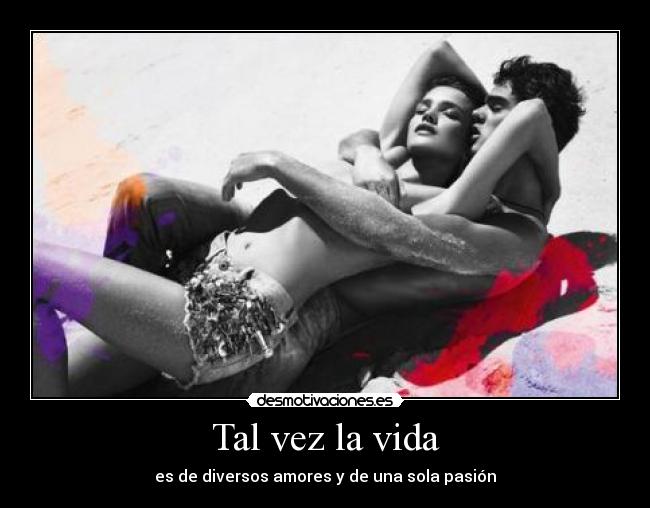 Tal vez la vida - es de diversos amores y de una sola pasión