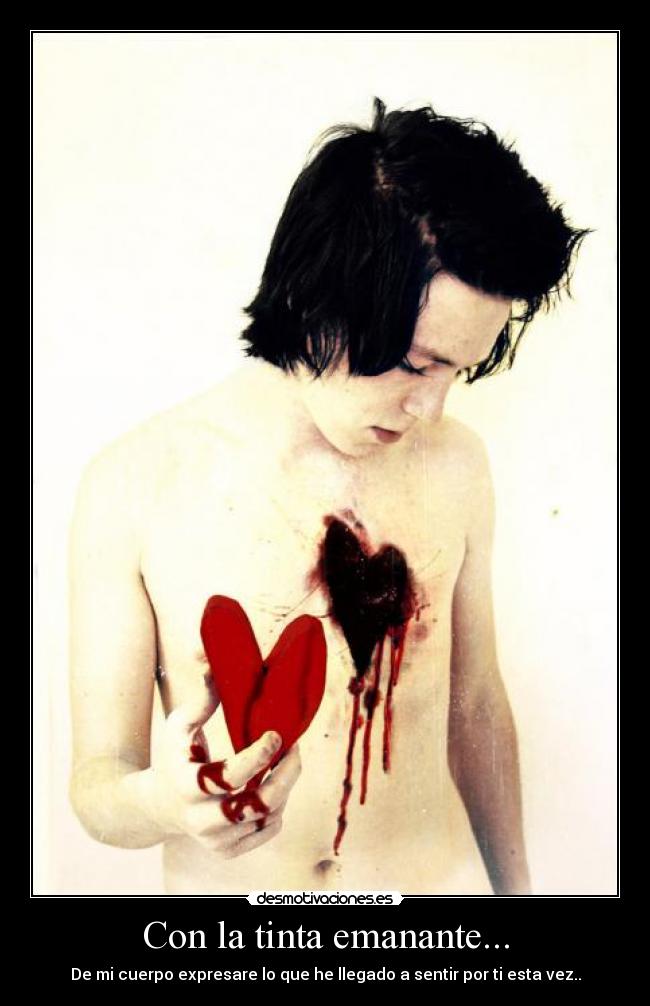 Con la tinta emanante... -