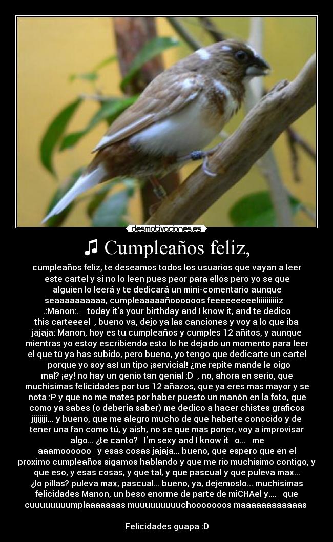 ♫ Cumpleaños feliz, -