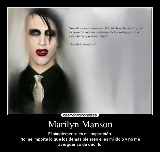 Marilyn Manson Desmotivaciones Marilyn Manson Desmotivaciones