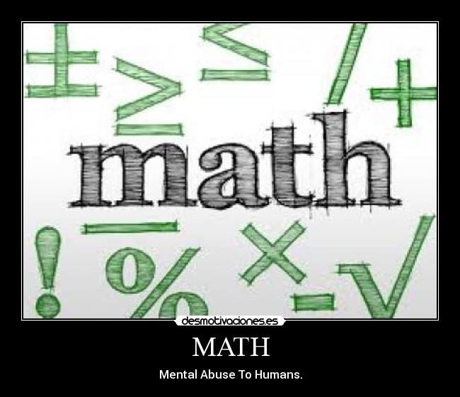 carteles math desmotivaciones